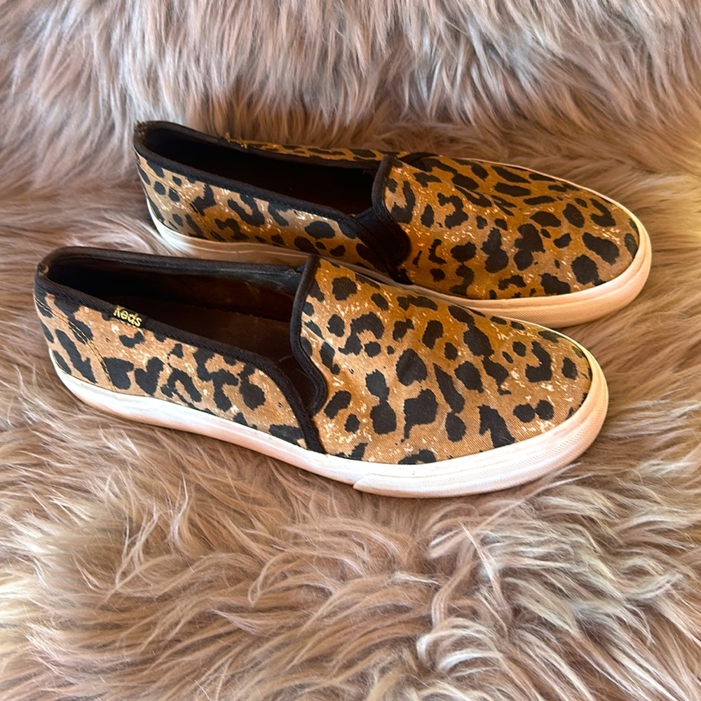 Keds cheetah print slip ons